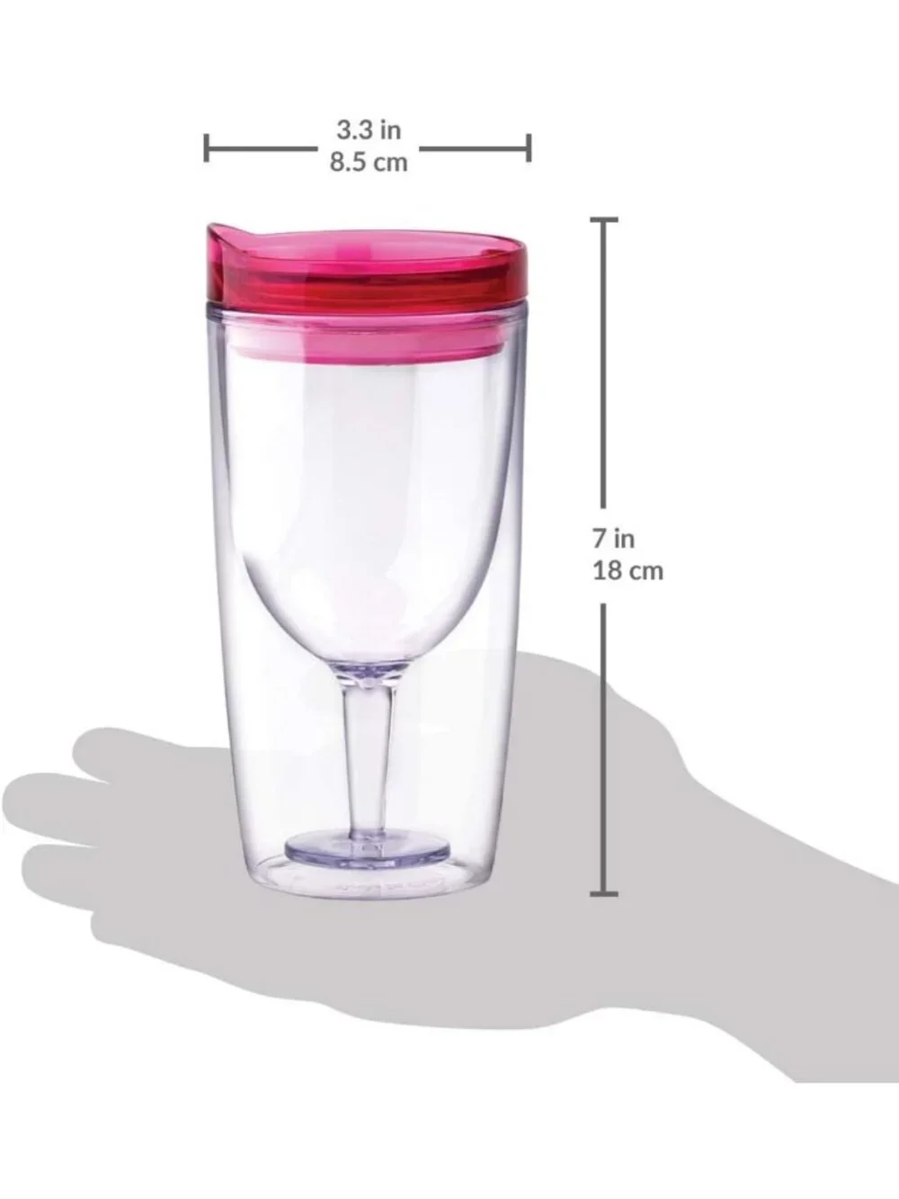 Insulated Wine Tumblers with Drink-Through Lid - 10 oz, Set of 8, Perfect for